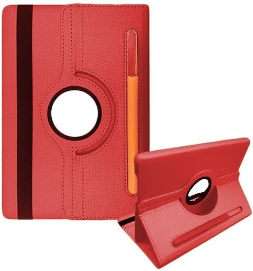 Flip Cover Περιστρεφόμενη Κόκκινη (Samsung T970, T975, X800, T730, T736, Galaxy Tab S7 Plus, S8 Plus, S7 FE)