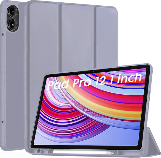 Techsuit Klappdeckel Silikon Lila (Redmi Pad Pro 12.1 / Poco Pad 12.1)