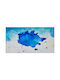 Beliani Odalar Αντιολισθητικό Χαλί Διάδρομος Blue 80x150cm