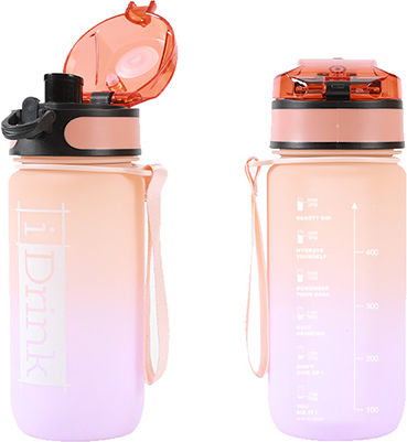Wasserflasche I Drink Id2123 Tritan 500ml Orange-Lila