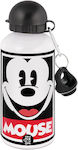 Mickey Mouse Metall-Wasserflasche Weiß Aluminium 500ml