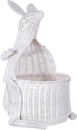 Beliani Children's Storage Basket Made of Straw White
