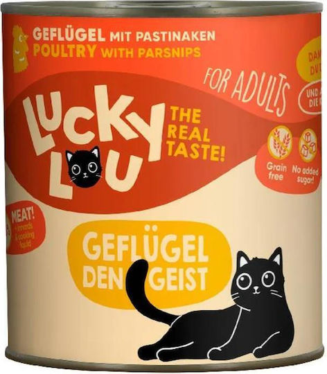 Lucky Lou LifeStage Hrană Umedă pentru Pisici Adulte în Conservă cu Păsări de curte fără Cereale 800gr cu Păstârnac