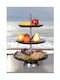 Wooden Dessert Tower Stand with 3 Tiers Multicolour Ø36cmxY52cm