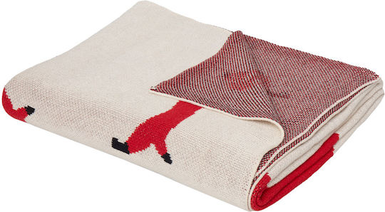 Beliani Beige-Red Kids Blanket 130x170cm