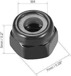 ProtonRC Hex Nylon Lock nut M4 regular cw 10pcs/bag black ProtonRC Hex Nylon Lock nut M4 regular cw 10pcs/bag black
