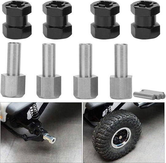 ProtonRC RC Hex Adapter 12 x 15 mm, RC Extension Wheel Hex Hub Metal Driver Adapter Compatible with D90 AX10 CC01 SCX10 F350(Black) ProtonRC RC Hex Adapter 12 x 15 mm, RC Extension Wheel Hex Hub Metal Driver Adapter Compatible with D90 AX10 CC01 SCX10 F350(Black)