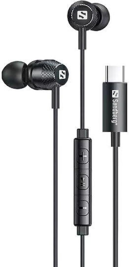 Sandberg 126-50 In-ear Handsfree Ακουστικά με Βύσμα 3.5mm Μαύρο