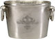 Einfache Champagners Aluminium mit Abmessungen 35x20x22cm Oval mit Design