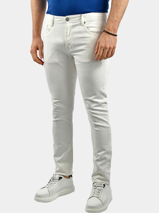 Cutler Men's Jeans Pants with Slim Fit White