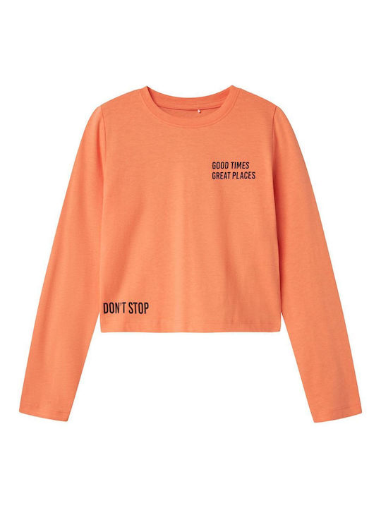 Παιδικό Crop Top Μακρυμάνικο Κοραλι