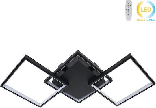 Globobox Ceiling Mount Light 80cm Black with Integrated LED