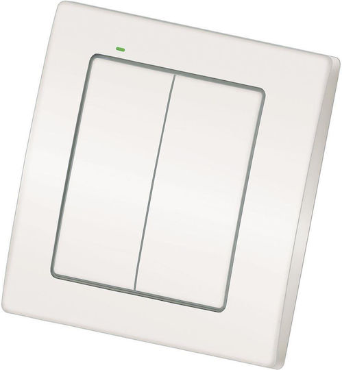Zamel Comutator De Perete Electric Dublu Montat Pe Perete Cu Ramă Gri