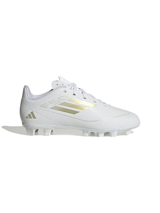 Adidas F50 Club Fxg J Kids Molded Soccer Shoes White