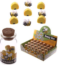 Puckator Mini Γόμα Μέλισσα Cute Honey Bee 8 Κάθε Βαζάκι
