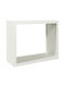 vidaXL Metalic Raft Depozitare lemne 100x40x80cm Alb