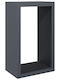 vidaXL Металик Рафт Съхранение на Дърва 60x40x100см Сив