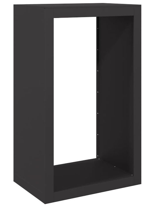 vidaXL Metallic Shelf Wood Storage 60x40x100cm ...