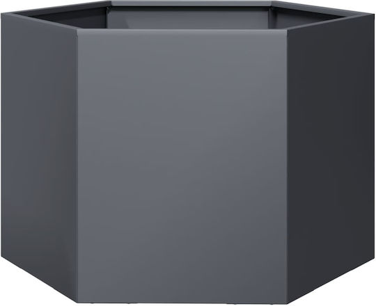 vidaXL Planter Box Metallic Charcoal 69x60x45cm.