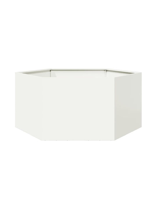 vidaXL Ζαρντινιέρα Μεταλλική Λευκή 104x90x45εκ.