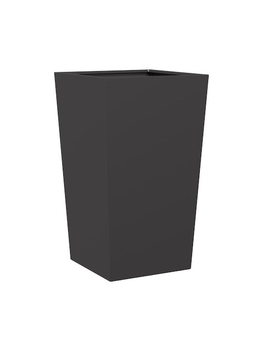 vidaXL Ζαρντινιέρα Μεταλλική Μαύρη 45x45x75εκ.