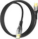 XO Braided USB 2.0 Cable USB-C male - USB-C 60W PD Μαύρο 1m 16.005.0282
