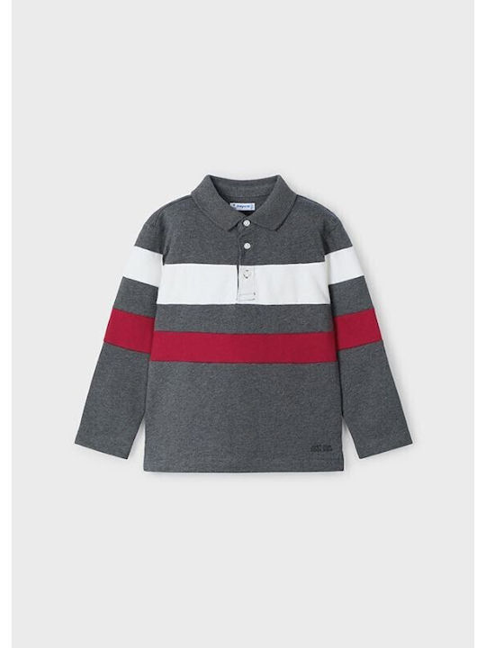 Mayoral Kids Polo Long Sleeve Color Block