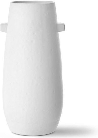 Aberto Design Dekorative Keramikvase Weiß Φ19xΥ40cm