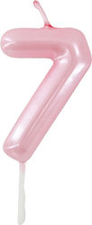 Geburtstagskerze Nummer 7 Pink 9cm 36866 Tpster
