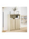 Sideboard made of Wood & Glass Sonoma Oak 77x34x100cm