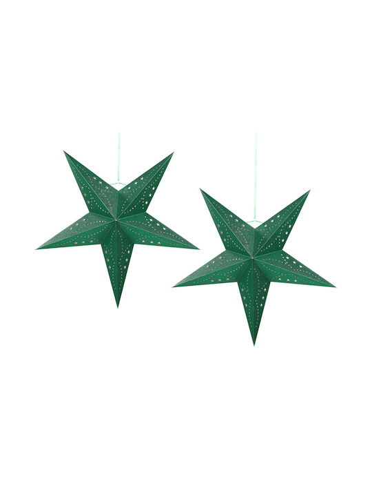 Beliani Paper Illuminated Christmas Decorative Pendant Star