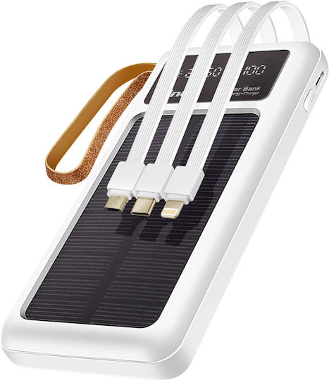 LinQ PD15200 Ηλιακό Power Bank 15000mAh Λευκό