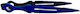 Mr.shisha Blade Blue Hookah Tongs