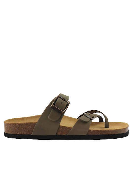 Plakton Men's Sandals Nubuck Kaki