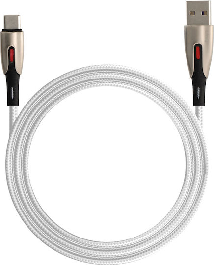 LinQ Плетен USB 2.0 Кабел USB-C Мъжки - USB-A Сребрист 1.2м TPC-9260