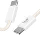 LinQ Geflochten USB 2.0 Kabel USB-C männlich - USB-C 60W Weiß 2m (D2922)