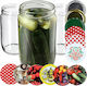 Kadax 8x Jar 720ml Glass Jars Preserves Pickles Honey Lids Fi82