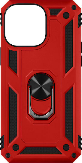 Iphone 14 Pro Case Hybrid Shockproof Video Stand Ring Red