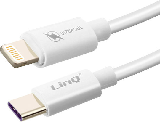 LinQ Редовна USB-C към Lightning кабел 60W Бял 1.2м (TPC-K9210)