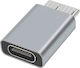 Женски Usb-c към Мъжки Micro B Адаптер за Зареждане и Синхронизация Компактен Сив