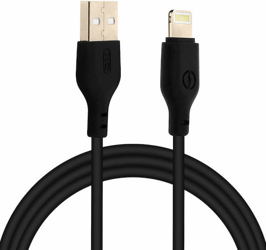 Avizar USB-A to Lightning Cable Μαύρο 2m (DATA-2M-BK-IP5)