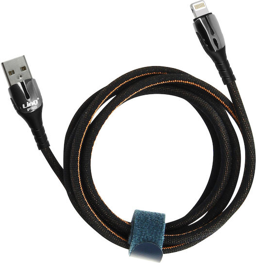 LinQ Braided USB-A to Lightning Cable 20W Μαύρο 1.2m (IP7932)