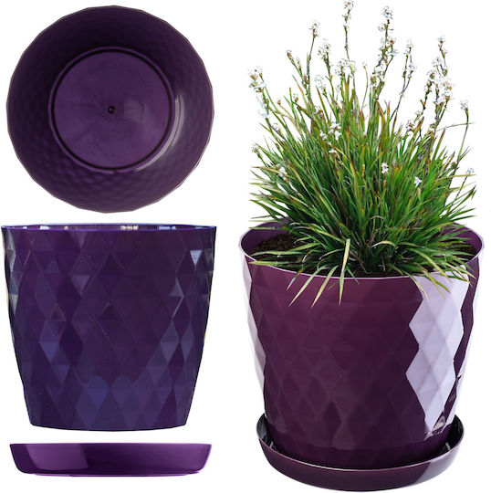 Kadax Plastic Pot Saucer Flower Pot Cover 30cm Purple