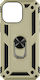 Case Iphone 15 Pro Max Hybrid Shockproof Magnetic Ring Stand Gold