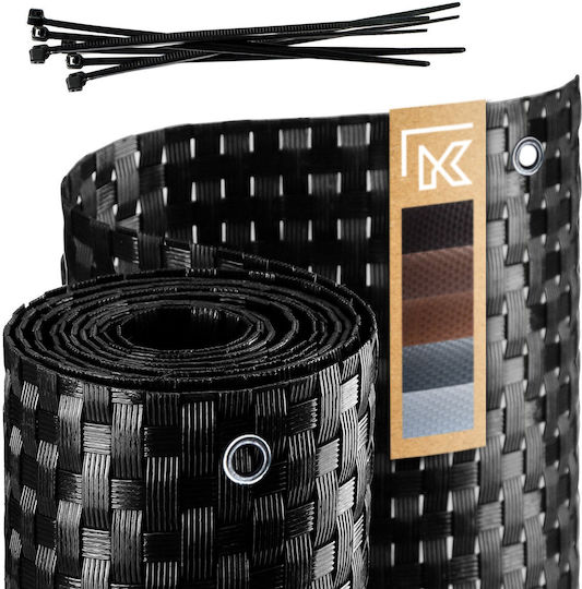 Kadax Balcony Screen Mat Balcony Terrace 0.9x5m Fence Black