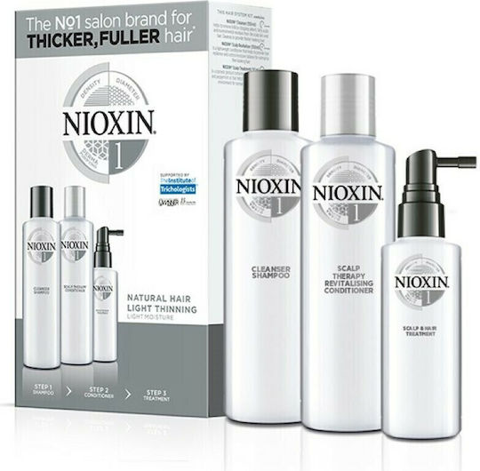 Nioxin Stystem 1 Σετ Θεραπείας Μαλλιών κατά της Τριχόπτωσης για Κανονικά Μαλλιά με Σαμπουάν & Conditioner 3τμχ