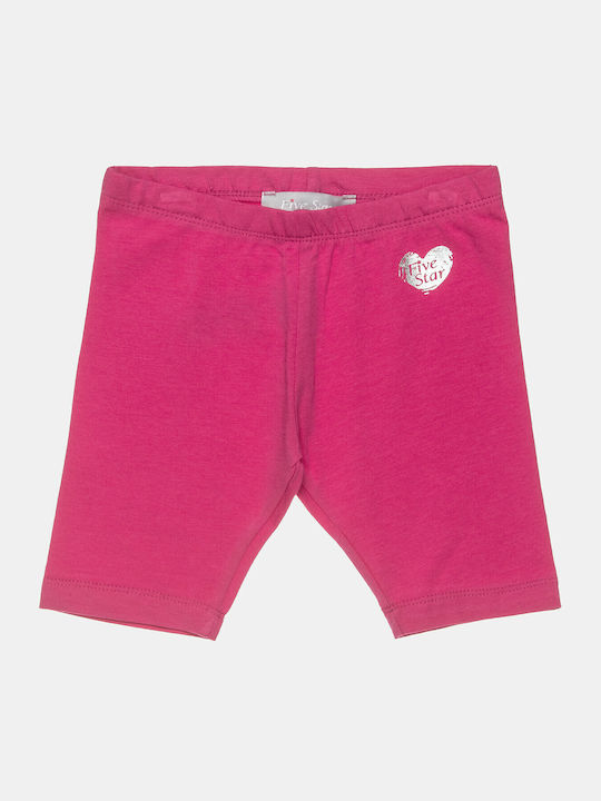 Kinder Leggings Capri Fuchsie Glänzend