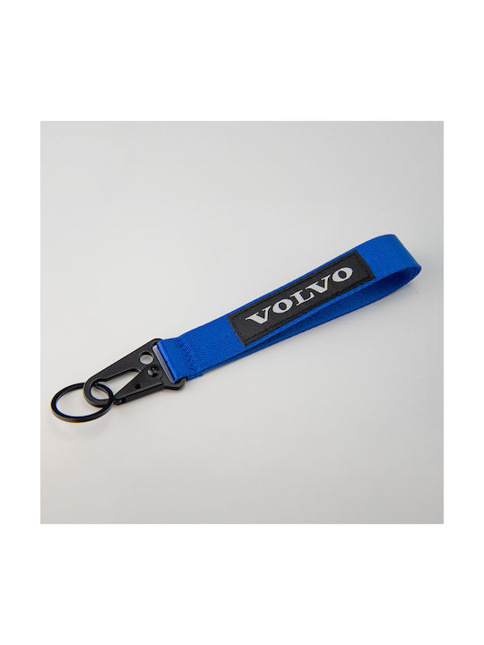 Fabric Keychain Volvo Blue-Black