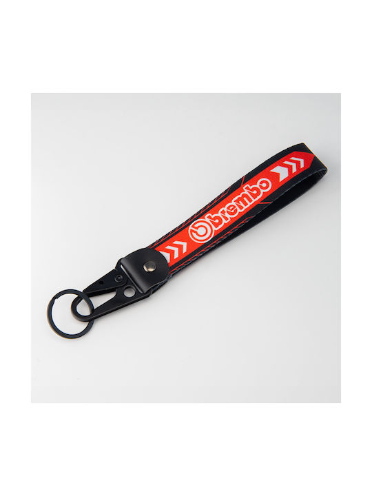 Brembo Black-Red Fabric Keychain