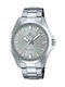 Casio Edifice Ανδρικό Ρολόι 42mm Μπαταρίας με Ασημί Μεταλλικό Μπρασελέ